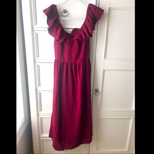 Shein Ruffle sleeve, back tie, a-line dress. Small